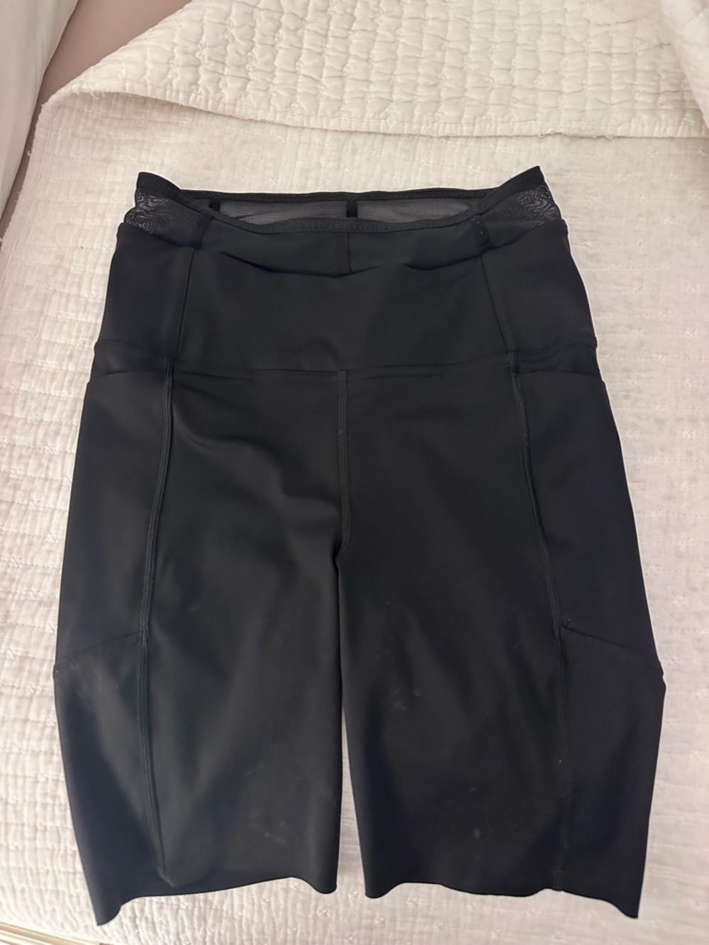 High-Waist Black Athletic Lululemon Biker Shorts